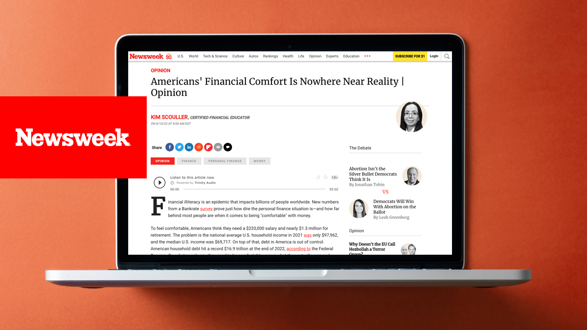 Lisez et partagez le dernier article publié dans le magazine NewsWeek écrit par Kim Scouller : "L'aisance financière des Américains est loin d'être une réalité".