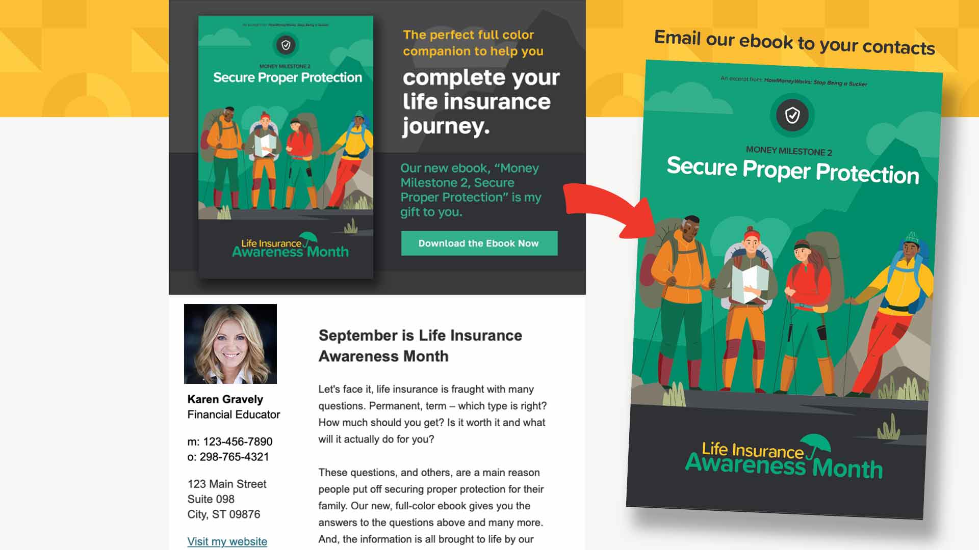 Un nouveau modèle d'e-mail vous permet de célébrer le mois de la sensibilisation à l'assurance-vie 
