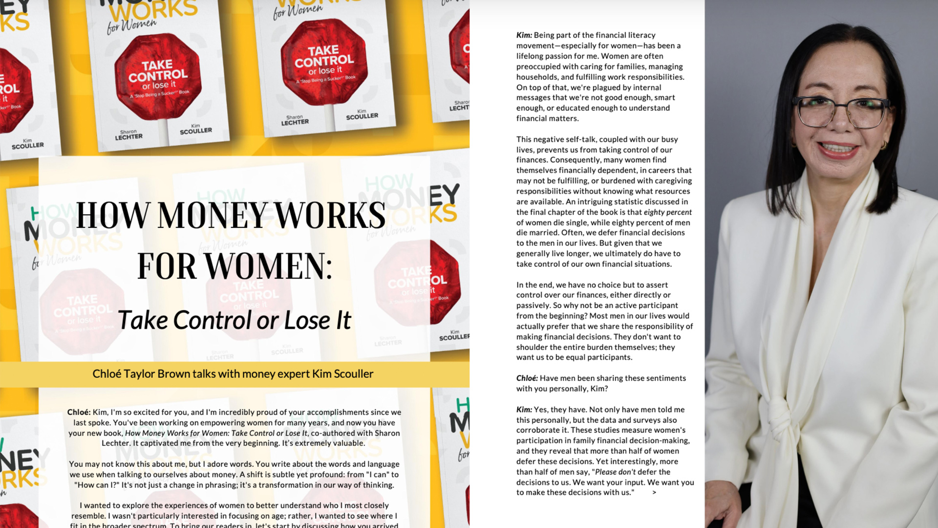 Nouvelle interview de Kim Scouller dans le magazine Flourish sur "HowMoneyWorks : Prendre le contrôle ou le perdre"
