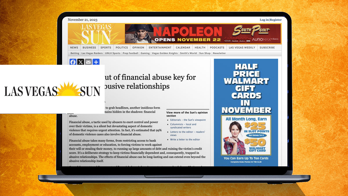 Article du Las Vegas Sun sur les abus financiers par Kim Scouller, leader de WealthWave